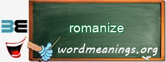 WordMeaning blackboard for romanize